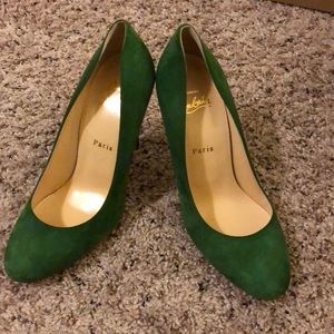 Christian Louboutin Suede Ron Ron (100mm) Sz 40